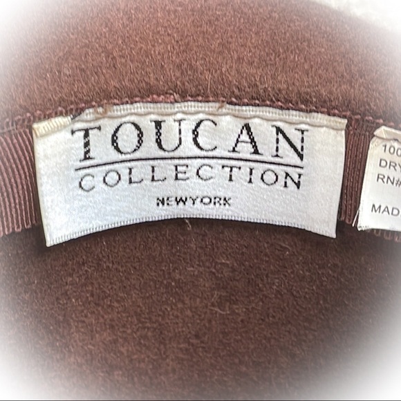 💕Brown Wool Floppy Hat Toucan Collection & Silk Scarf from Austria💕 - Picture 6 of 14